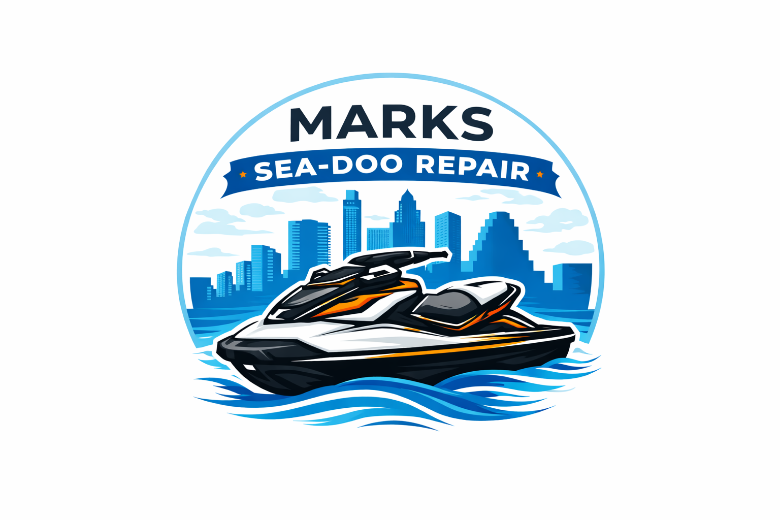 Marks Sea-Doo Repair Logo